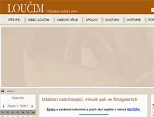 Tablet Screenshot of loucim.cz